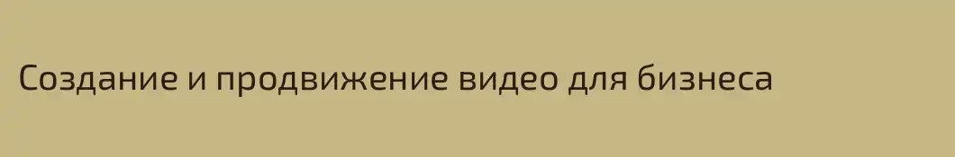 Создание и продвижение видео для бизнеса